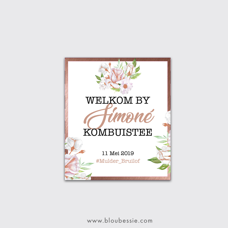 Striped Rose Gold Floral