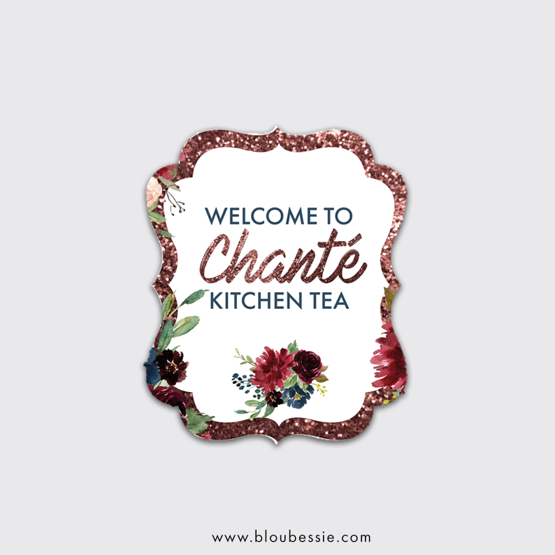 Bordeaux Watercolour Floral